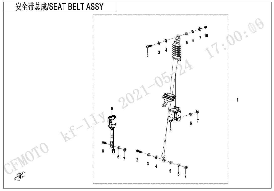 Picture of F34-1 - SEAT BELT ASSY