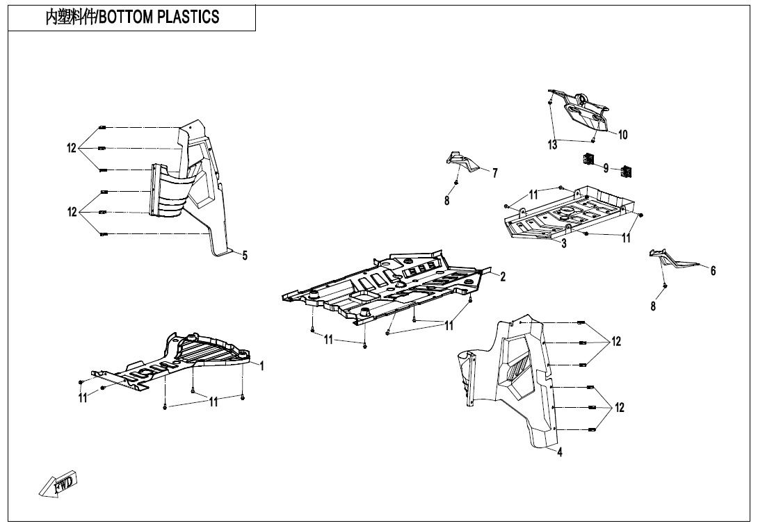 Picture of F04-5 - BOTTOM PLASTICS