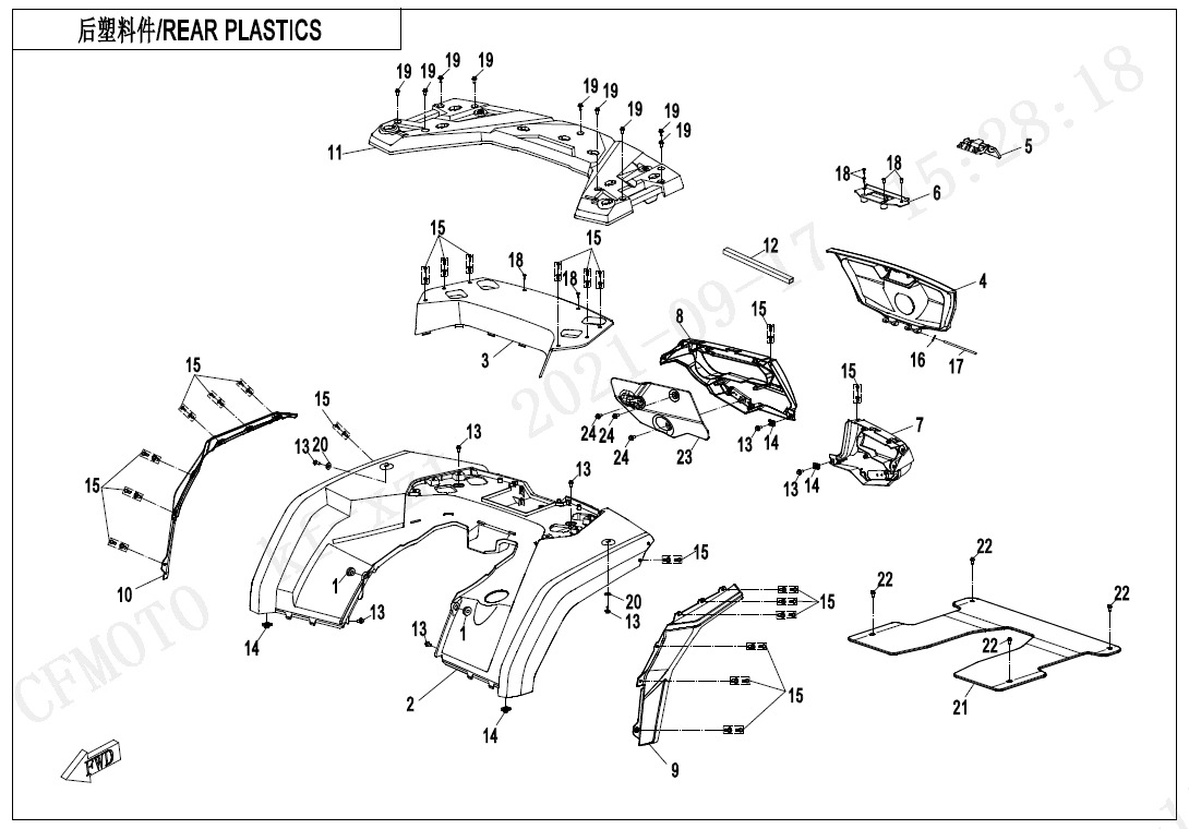 Picture of F04-4-V2 - REAR PLASTICS