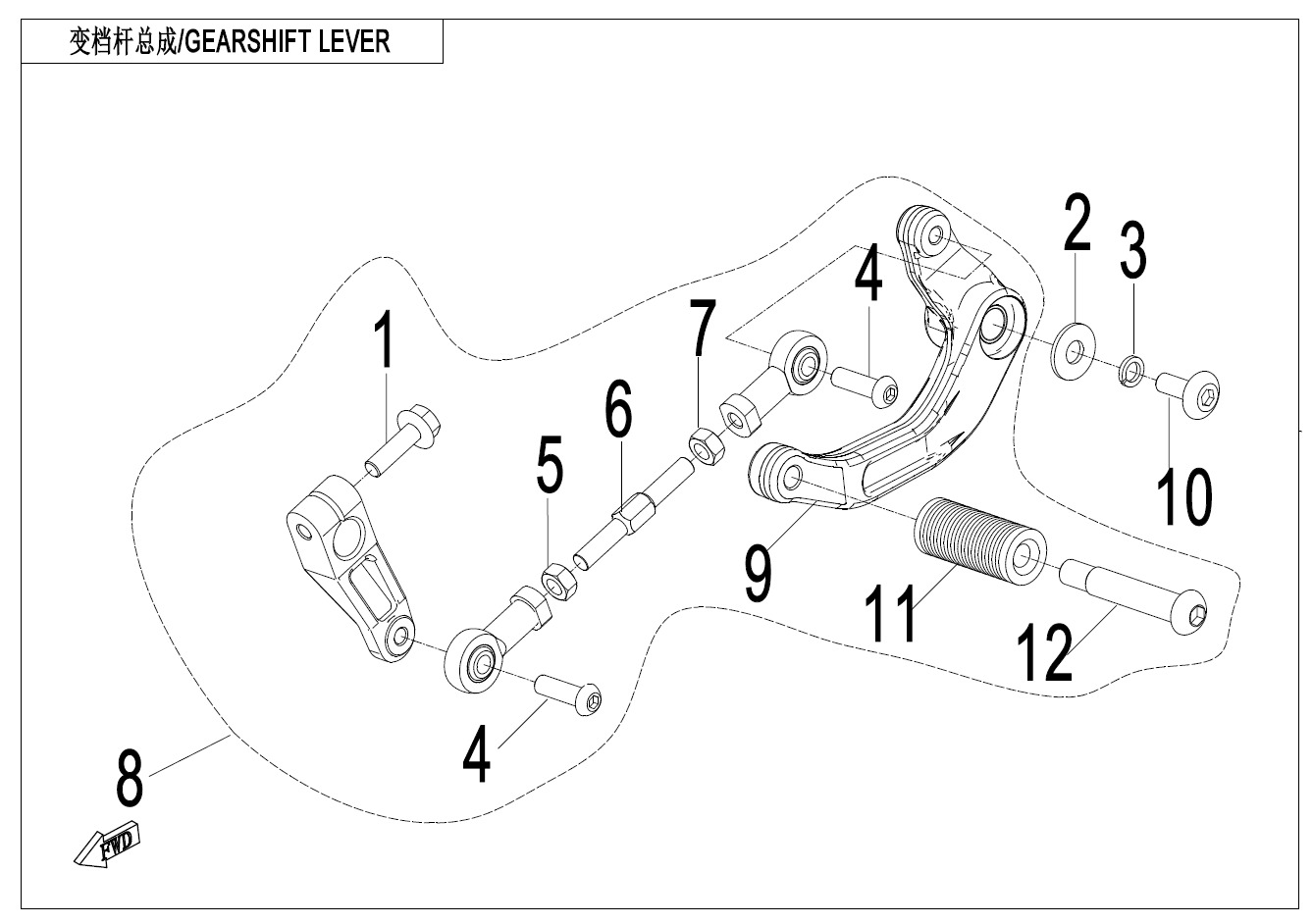 Picture of F03-2 - GEARSHIFT LEVER