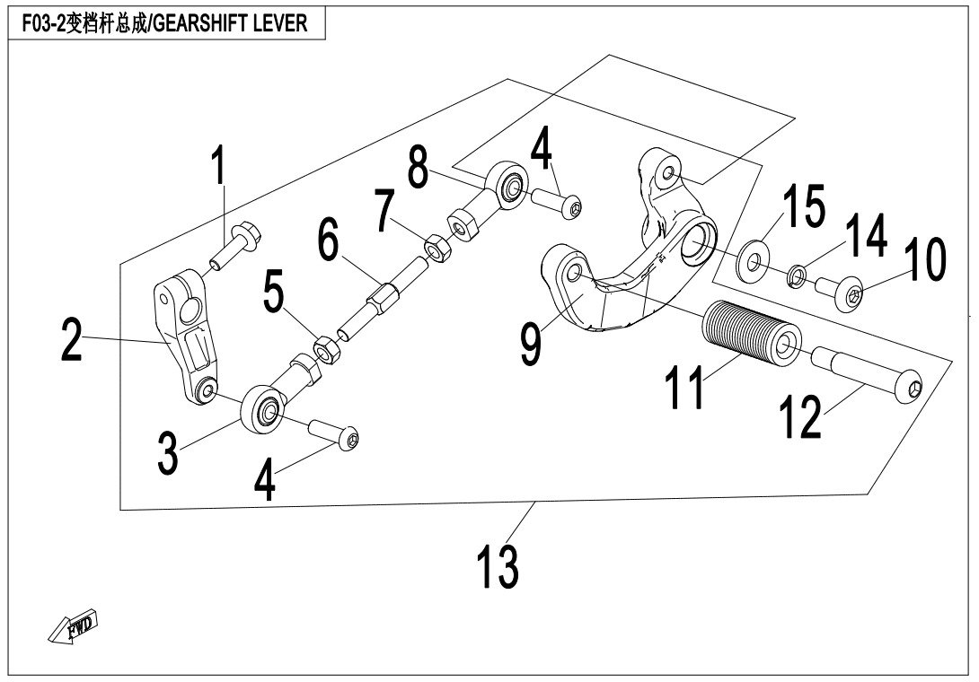 Picture of F03-2 - GEARSHIFT LEVER