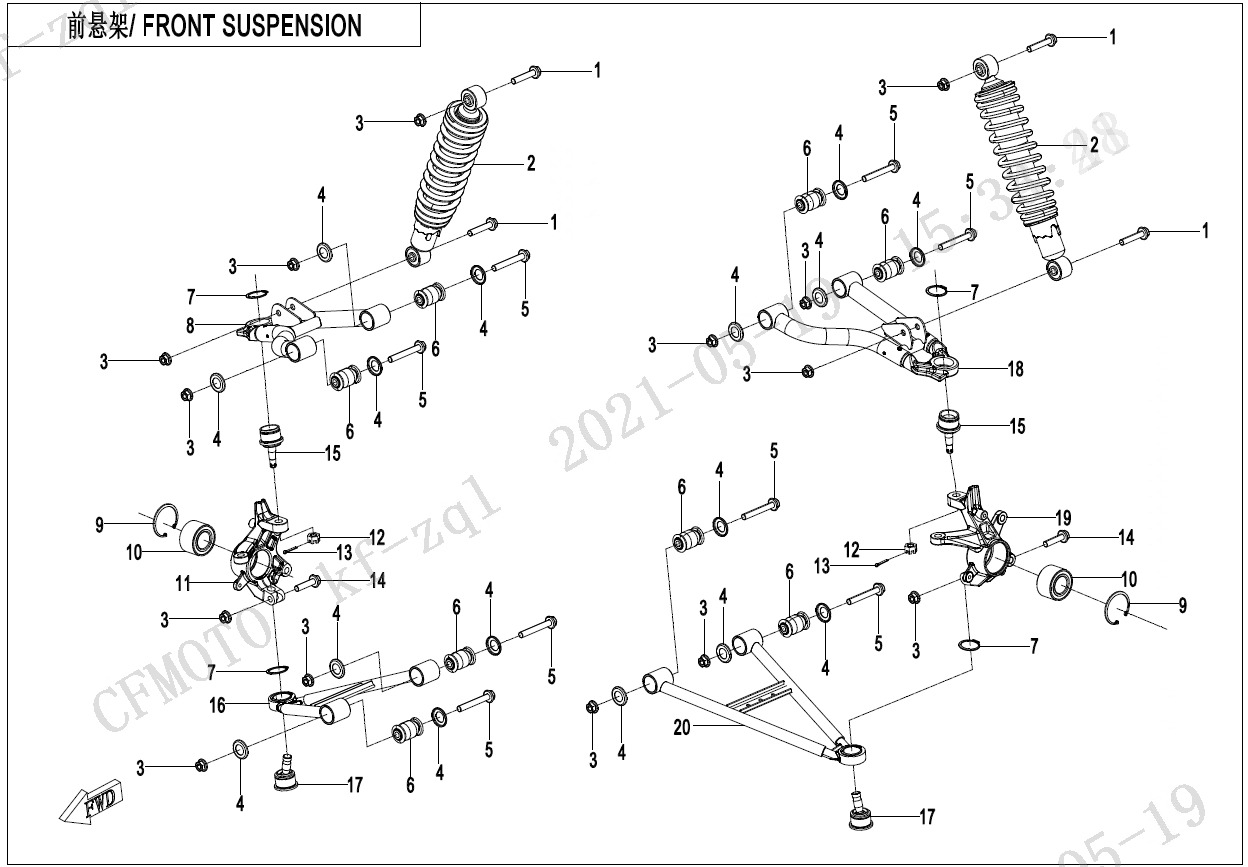 Picture of F05-V2 - FRONT SUSPENSION