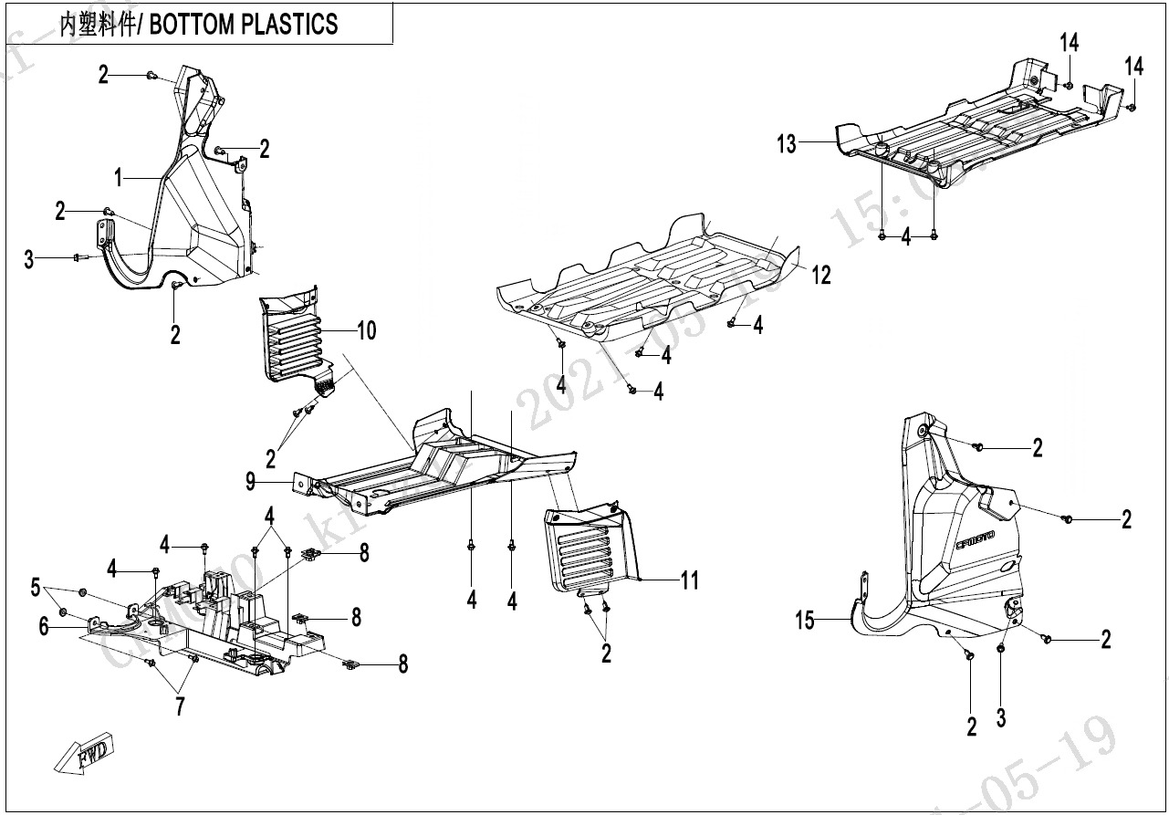 Picture of F04-7-V2 - BOTTOM PLASTICS