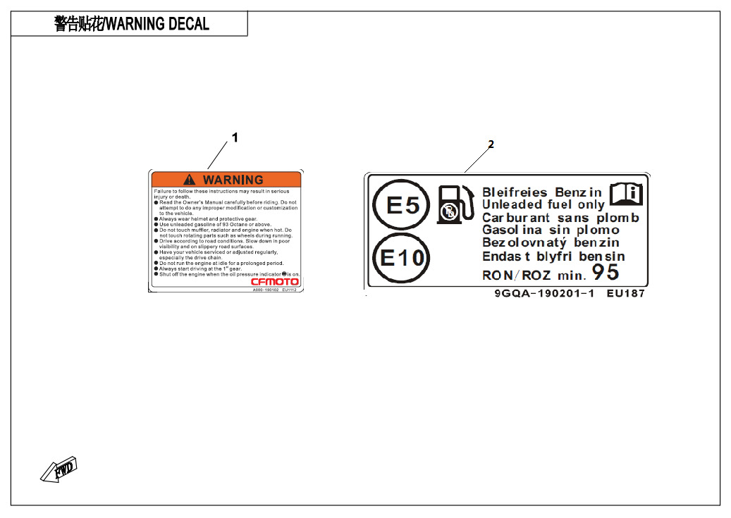 Picture of F19-1-V2 - WARNING DECAL
