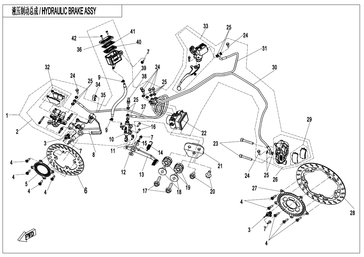 Picture of F08-E-V2 - MAB  BRAKE ASSY（HANGTE）