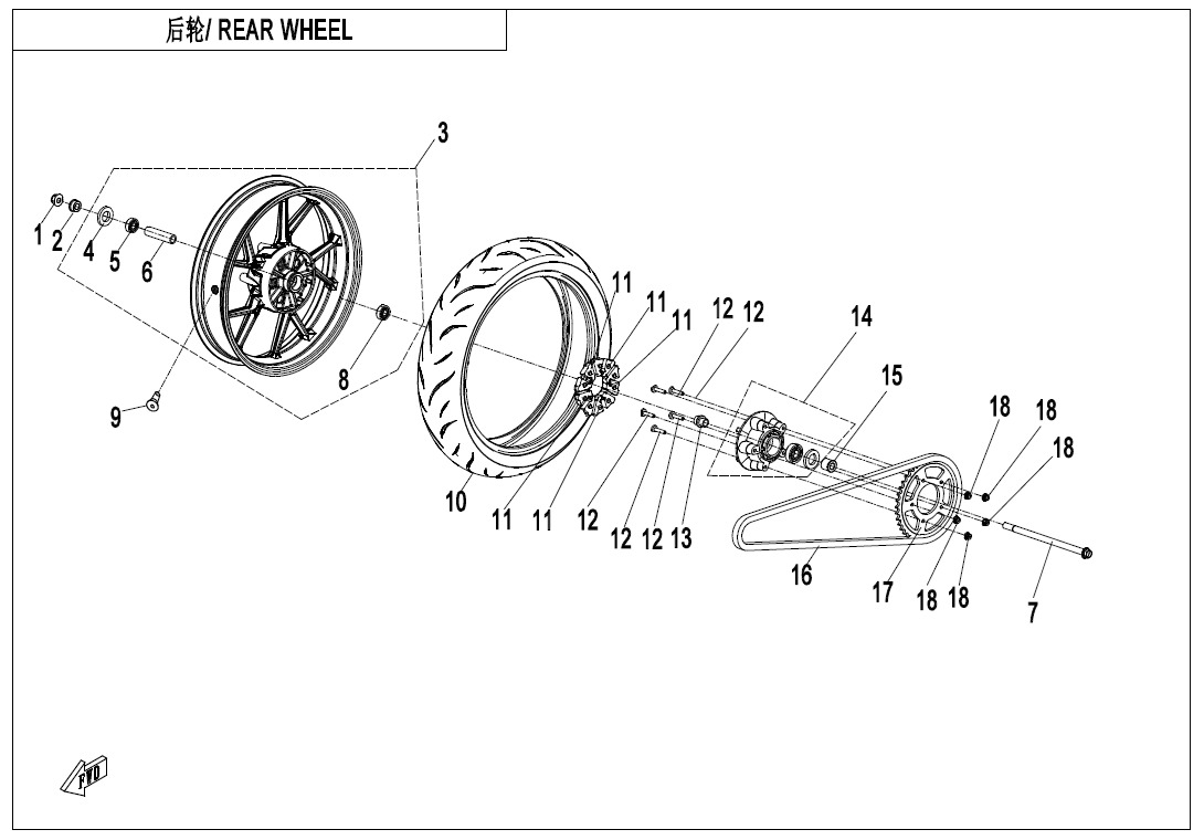 Picture of F11 - REAR WHEEL