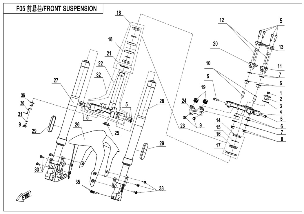 Picture of F05 - FRONT SUSPENSION