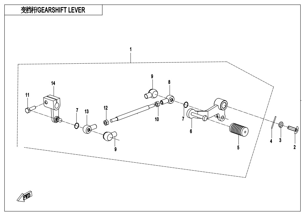 Picture of F03-2 - GEARSHIFT LEVER