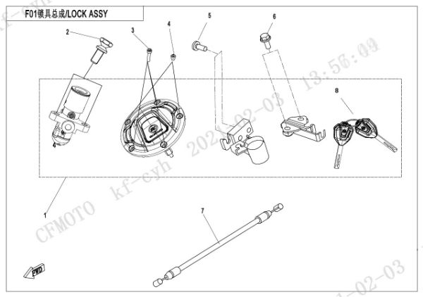 CFMOTO. F01 - Lock Kit - , Sherco