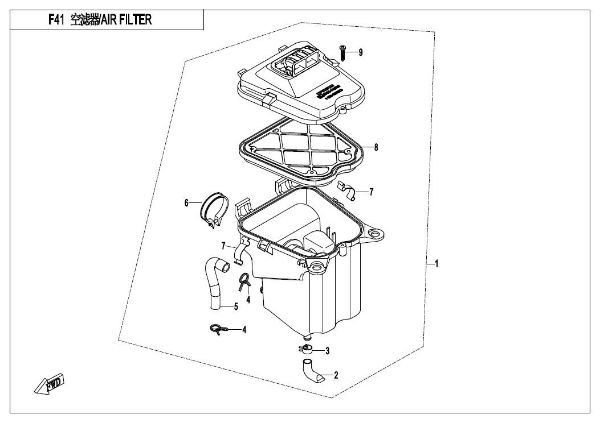 CFMOTO. F41 - Air Filter - , Sherco