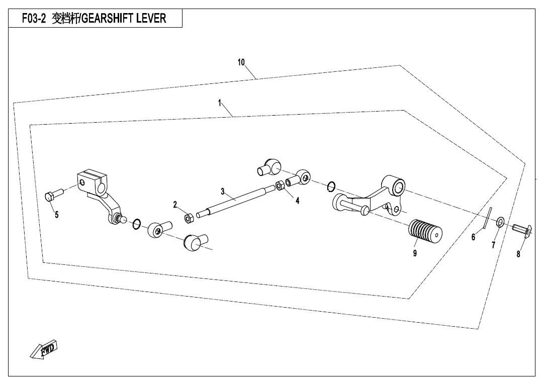 Picture of F03-2 - GEARSHIFT LEVER