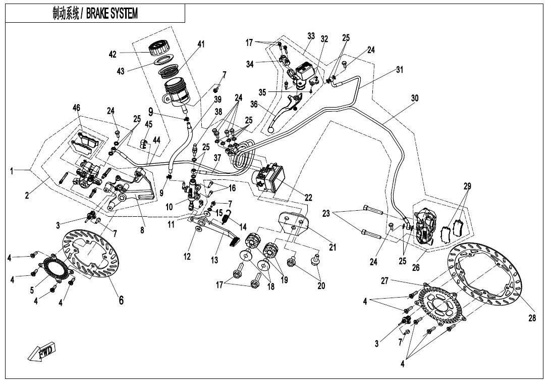 Picture of F08-C-V3 - BRAKE ASSY（ABS-JJUAN）