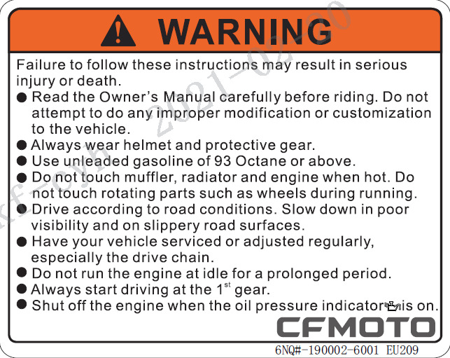 Picture of F19-1 - WARNING DECAL