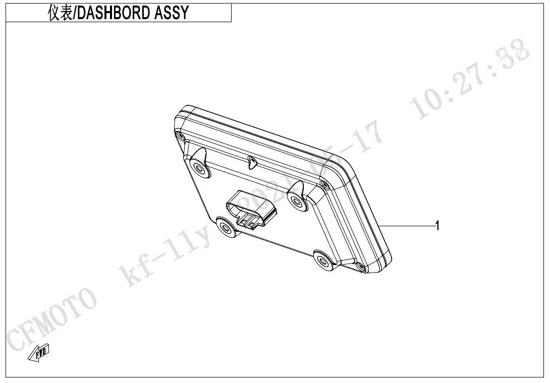 Picture of F17 - DASHBOARD ASSY
