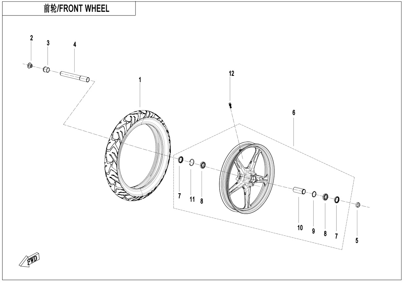 Picture of F07-A - FRONT WHEEL (SPORT)