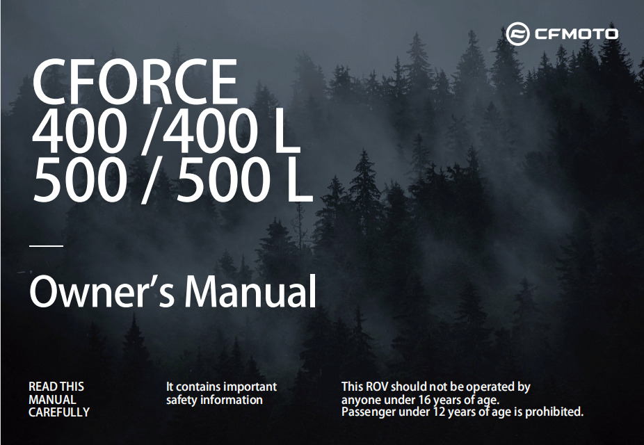 Picture of F38 - OWNER\'S MANUAL