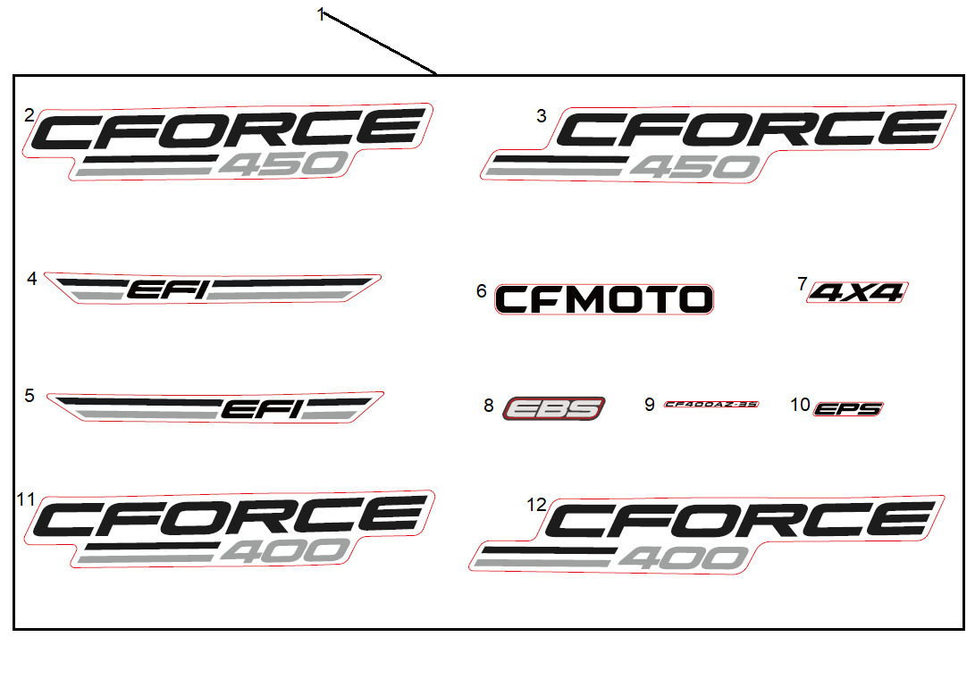 Picture of F19-1-A - DECAL KITS(INTERNATIONAL, CM INJECTED PEARL WHITE, LAVA ORANGE)