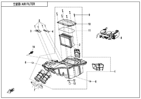 CFMOTO. F41 - Air Filter - , Sherco