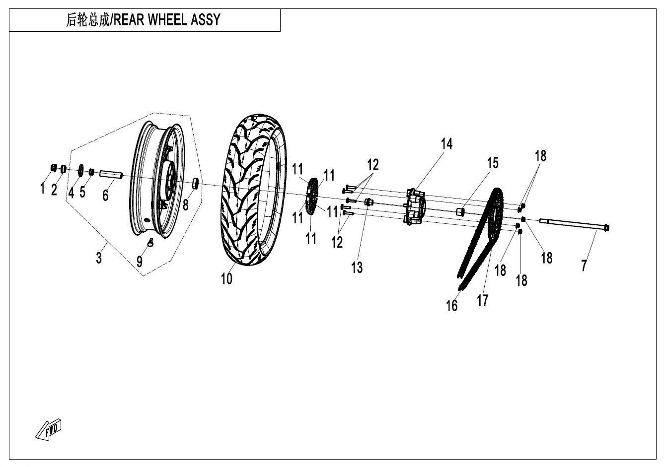 Picture of F11 - REAR WHEEL