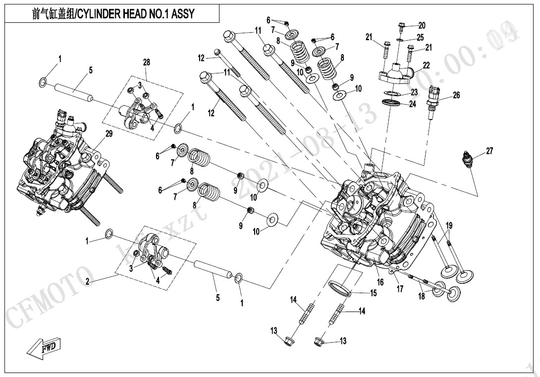 Picture of E02-2-V2 - CYLINDER HEAD NO.1 ASSY