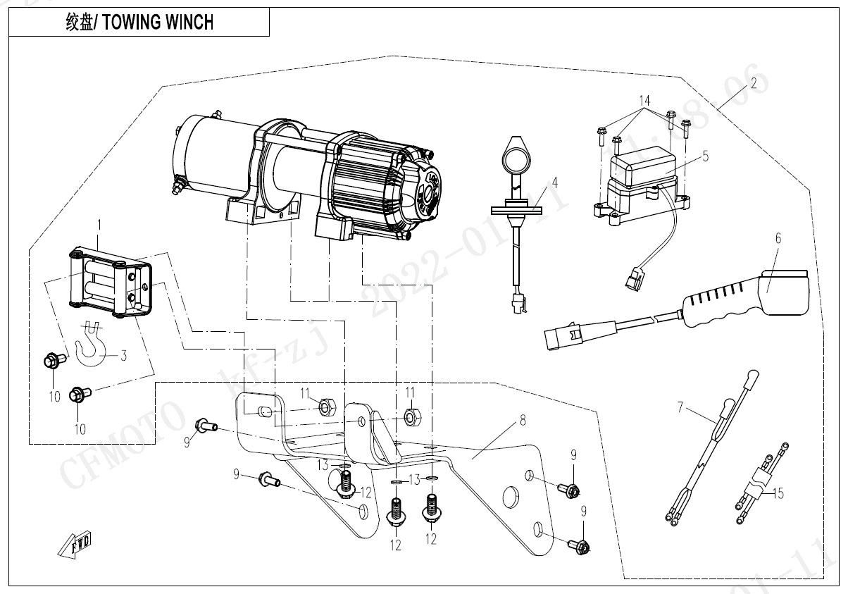 Picture of F15-2-A-V2 - TOWING WINCH(STANDARD)