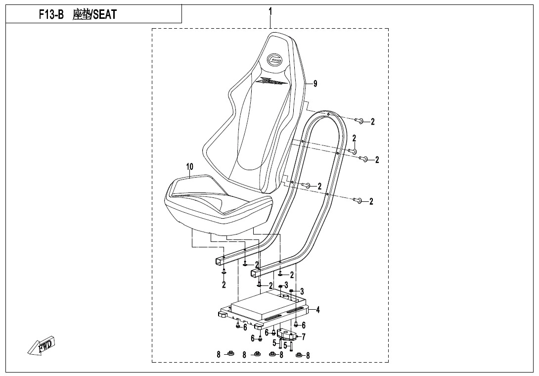 Picture of F13-B - SEAT(BLACK AND WHITE)