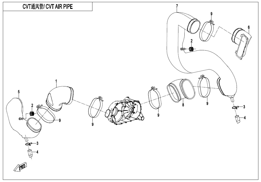 Picture of F00-2-V3 - CVT AIR PIPE