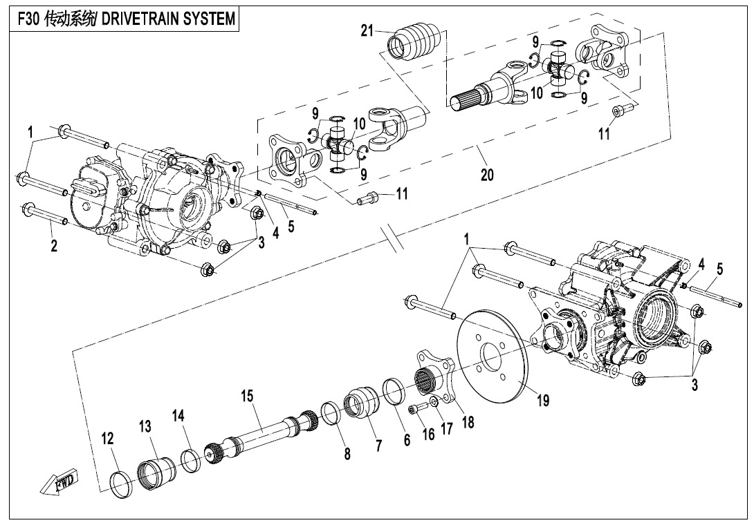 CFMOTO. F30 Drivetrain System , Sherco