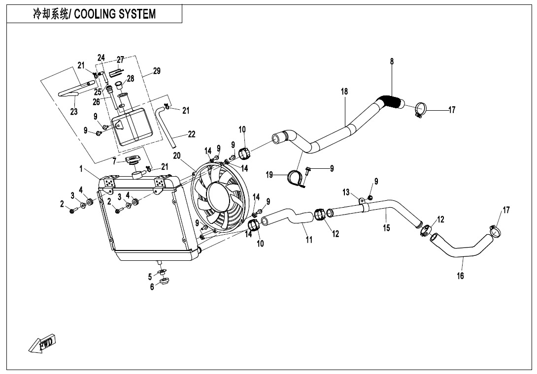 Picture of F18-B-V2 - COOLING SYSTEM(NEW)