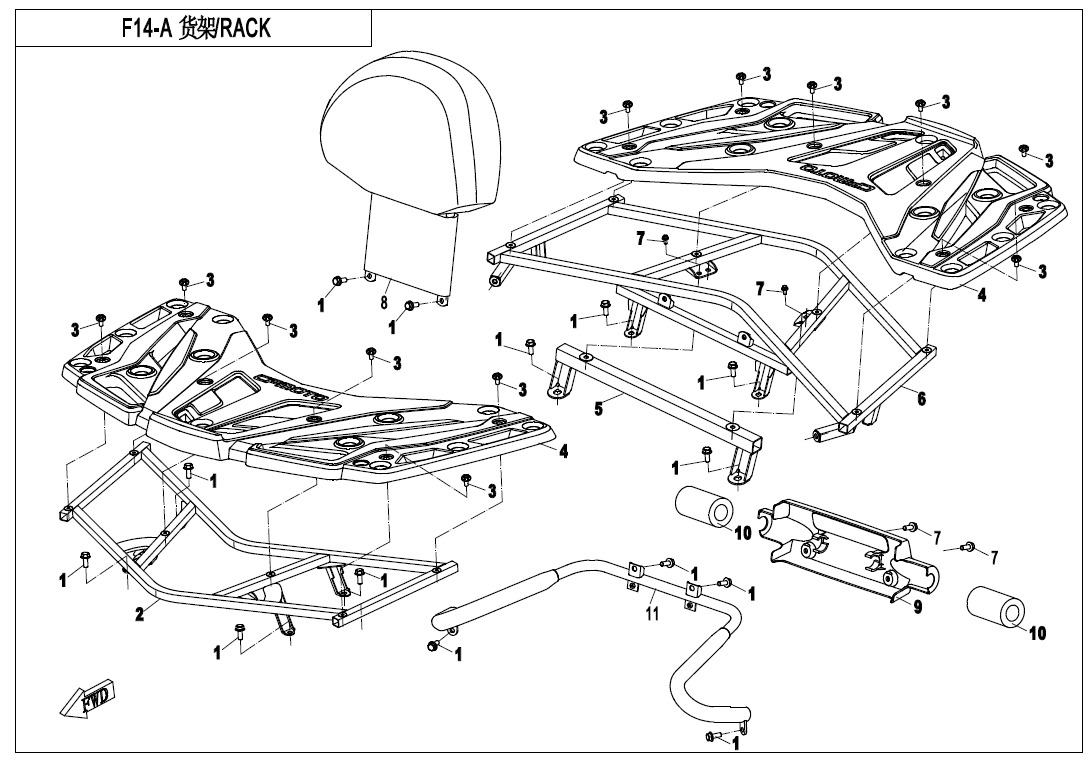Picture of F14-A - RACK(PLASTIC)