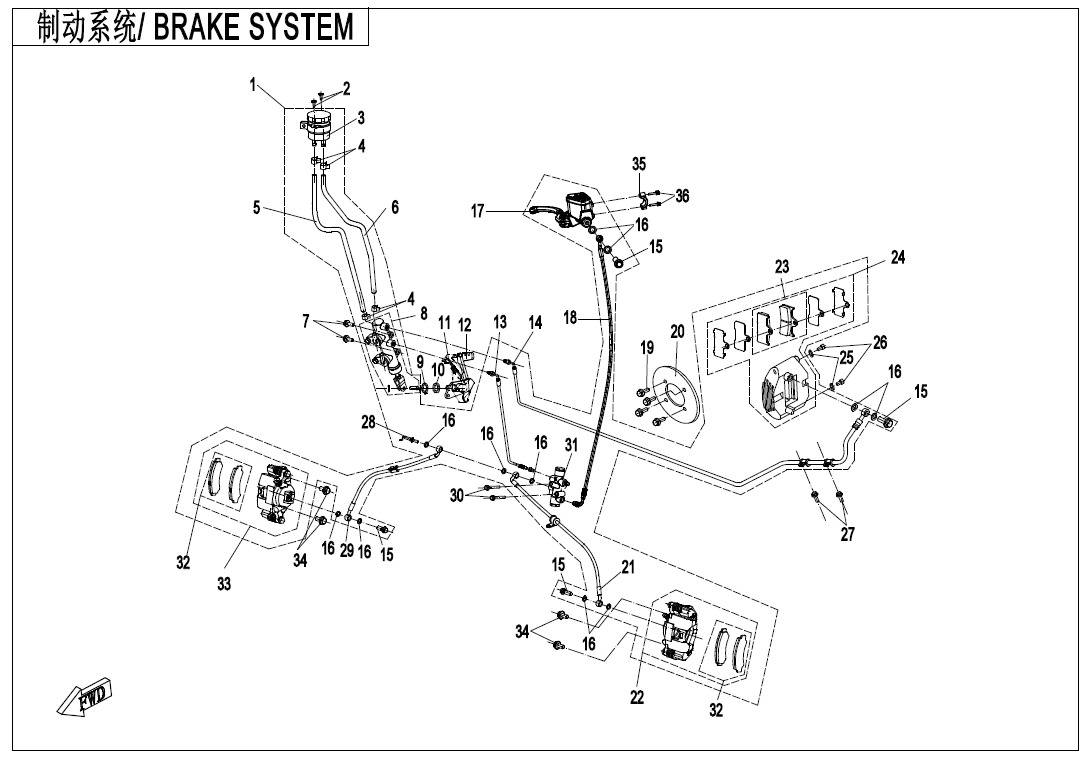 Picture of F08-1-C-V3(美规) - BRAKE SYSTEM