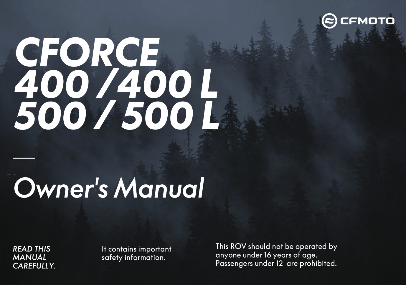 Picture of F38 - OWNER'S MANUAL