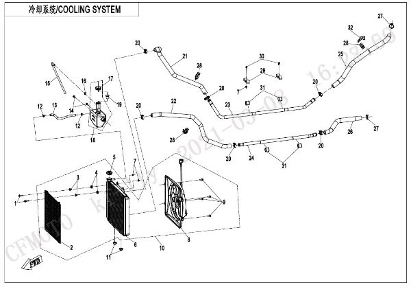 CFMOTO. F18 - Cooling System - , Sherco