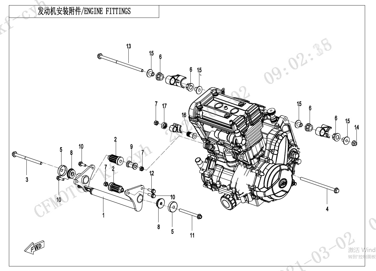 Picture of F00 - ENGINE FITTINGS