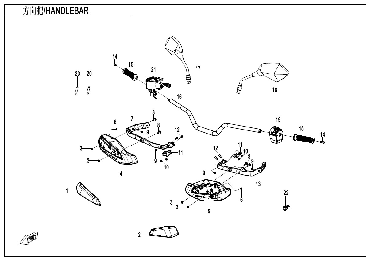 Picture of F10-1-V2 - HANDLEBAR