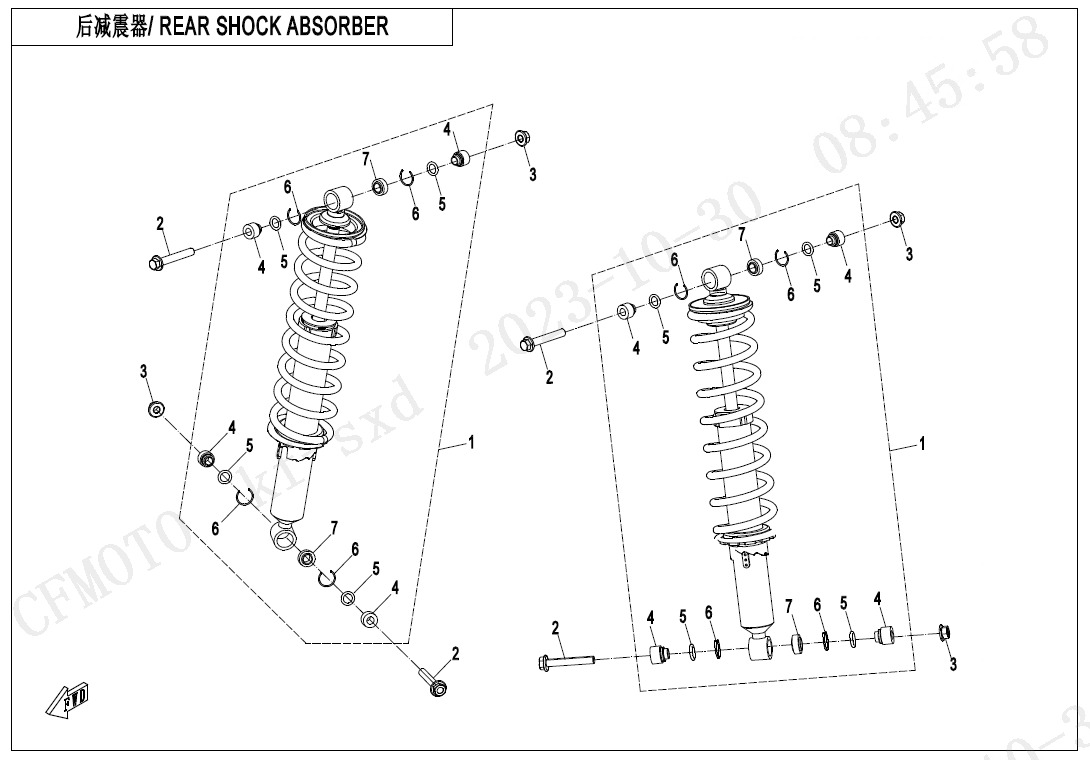 Picture of F06-2-D - REAR SHOCK ABSORBER(OIL)