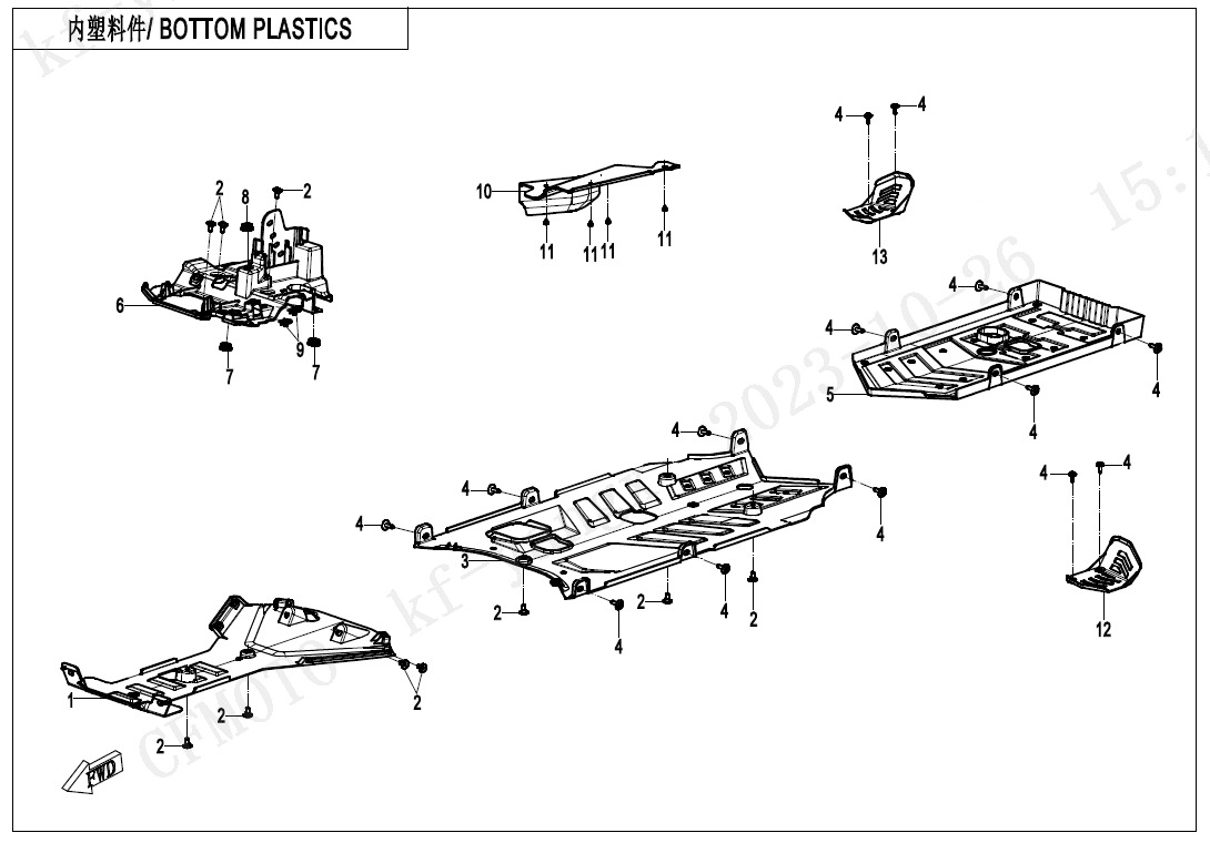 Picture of F04-5 - BOTTOM PLASTICS