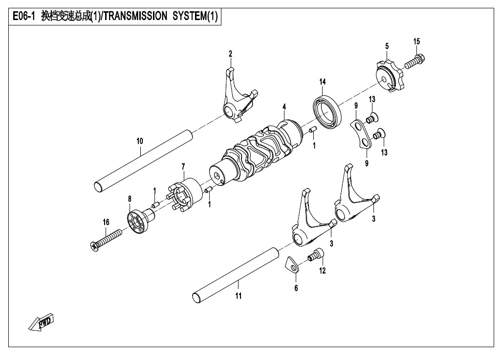 Picture of E06-1 - TRANSMISSION SYSTEM（1）