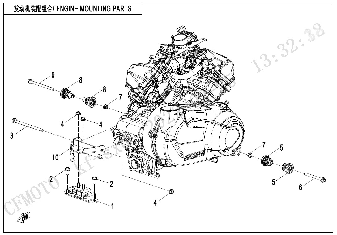 Picture of F00-1 - ENGINE MOUNTING PARTS