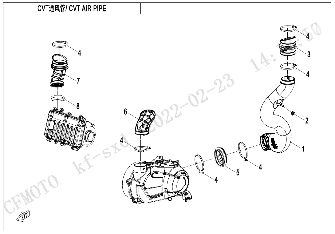 Picture of F00-2 - CVT AIR PIPE