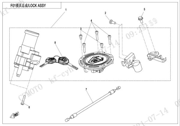 CFMOTO. F01 - Lock Kit - , Sherco