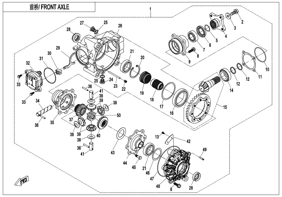 Picture of F31-A - FRONT AXLE(ORDINARY)