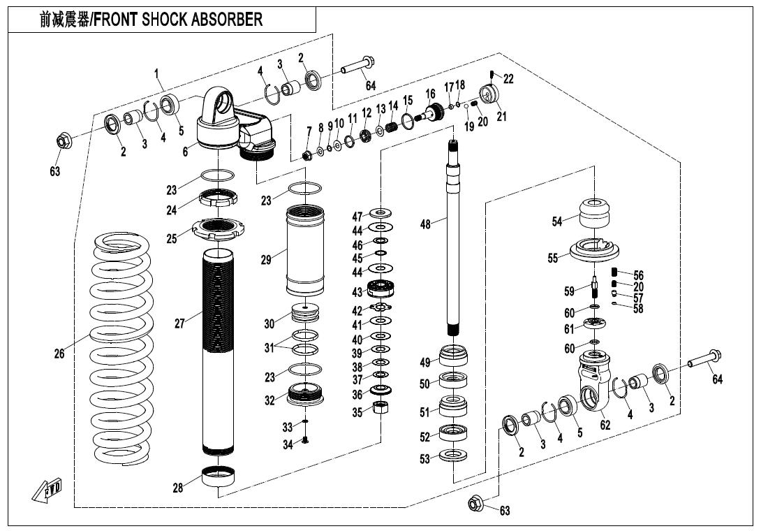 Picture of F05-2-C-V2 - FRONT SHOCK ABSORBER(GAS,RUSSIA)