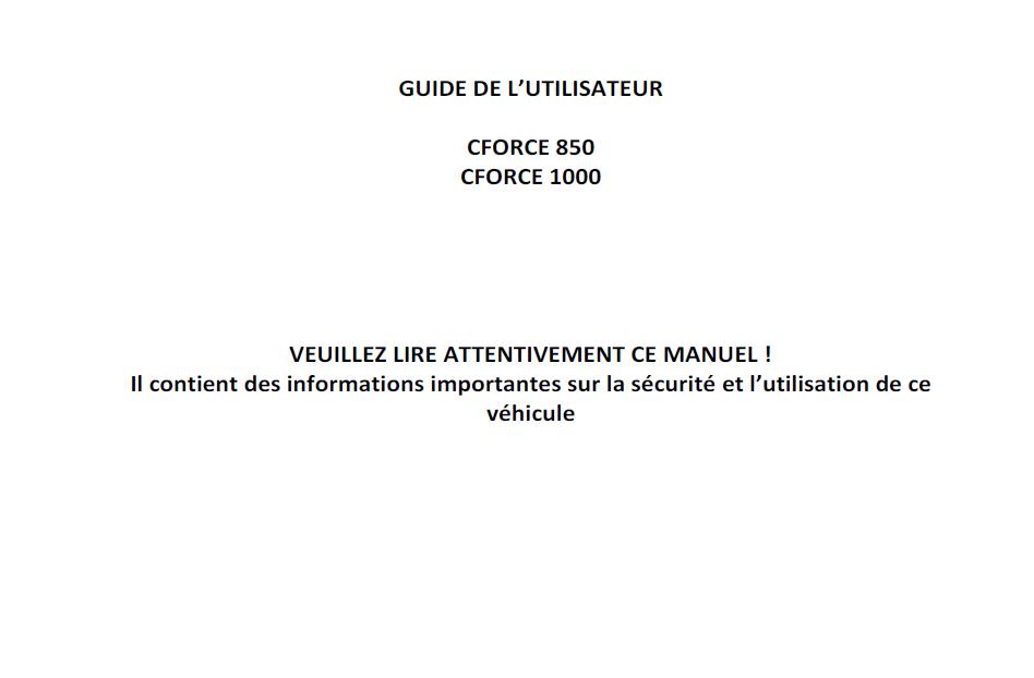 Picture of F38-B - OWNER\'S MANUAL(FRENCH)