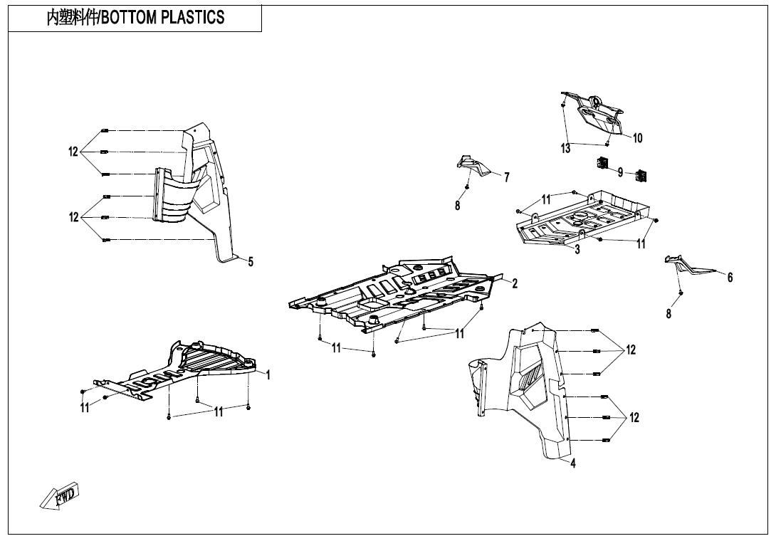 Picture of F04-5 - BOTTOM PLASTICS
