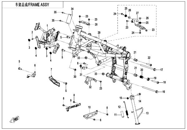CFMOTO. F03-1 - Frame-1 - , Sherco