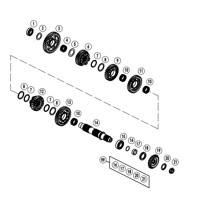 Picture of E06-2 - COUNTER SHAFT