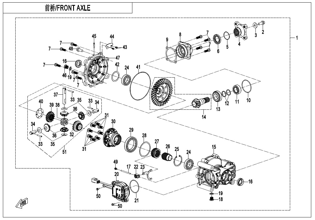 Picture of F31 - FRONT AXLE