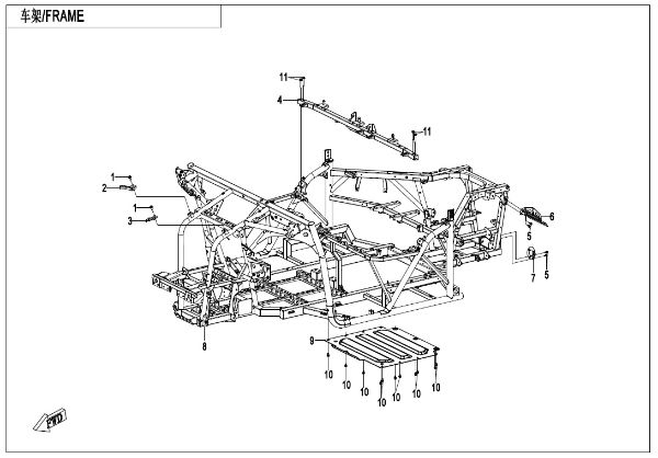 CFMOTO. F03 - Frame - , Sherco
