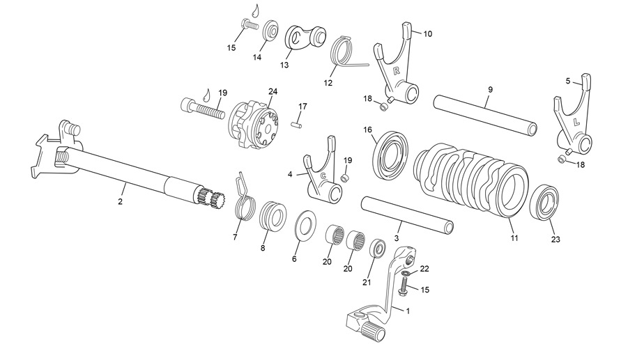 Picture of 16 - GEAR SELECTOR GROUP